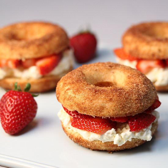 Strawberry Split Donuts - Recipe photo by Barbaracooks