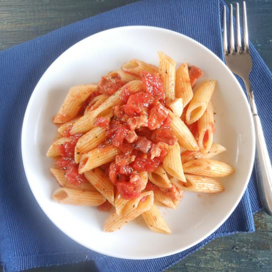 Pasta all'Amatriciana - Recipe photo by an italian in my kitchen