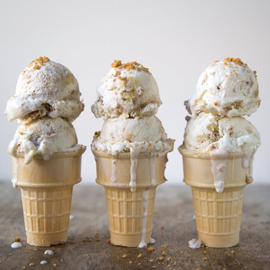 Banana Cheesecake Ice Cream - Recipe photo by the little epicurean