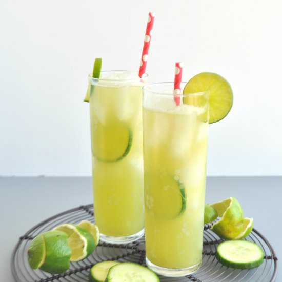 Cucumber Lime Electrolyte Refresher - Recipe photo by The.Organic.Dietitian