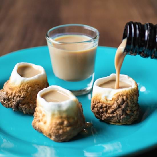 Toasted Marshmallow Shot Glasses - Recipe photo by TheWateringMouth