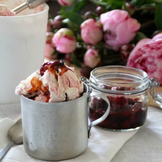 Roasted Strawberry Ice Cream - Recipe photo by MPB
