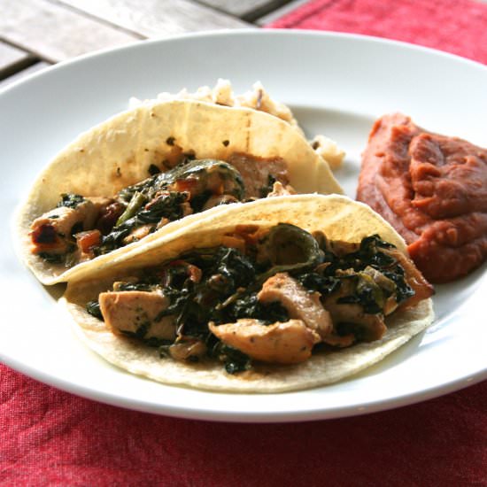 Chicken & Poblano Tacos - Recipe photo by thebrookcook.wordpress.com
