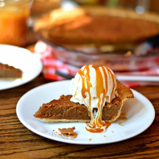 Butterscotch Brownie Pie - Recipe photo by bethcakes