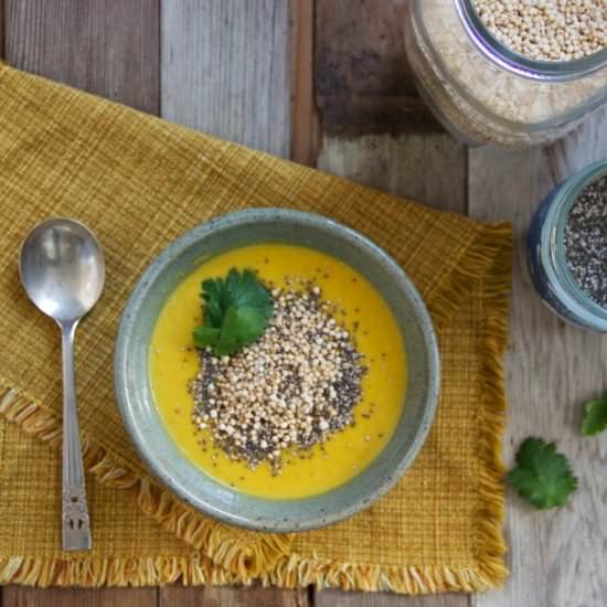 Thai Pumpkin Soup w/ Quinoa & Chia - Recipe photo by littleandloved
