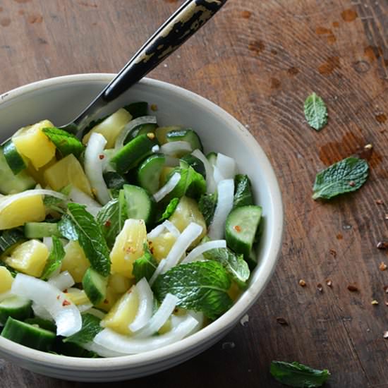 Savory Pineapple Salad {Paleo} - Recipe photo by AnEdibleMosaic