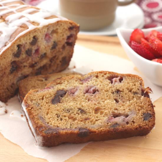 Strawberry Chocolate Graham Bread - Recipe photo by akitchenaddiction