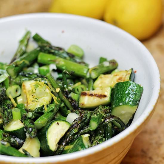 Grilled Asparagus & Zucchini Salad - Recipe photo by audreysapron
