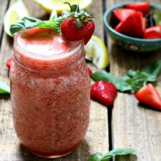 Roasted Strawberry Basil Daiquiris - Recipe photo by bohobirdy