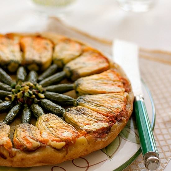 Tarte Tatin with Zucchini Flowers - Recipe photo by La Cuoca dentro