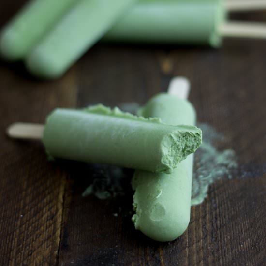 Green Tea Coconut Popsicles - Recipe photo by 40aprons