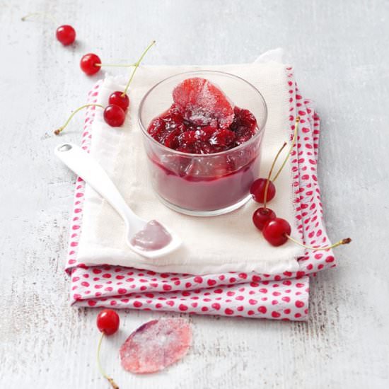 Poppy Custards with Cherries - Recipe photo by MySweetFaery