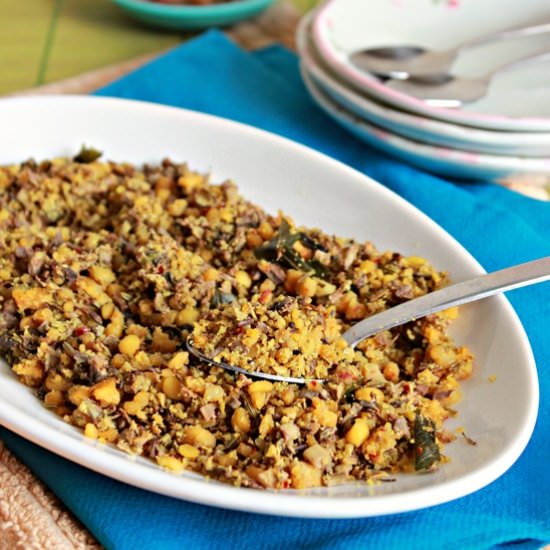 Banana Flower And Lentils - Recipe photo by Aromatic Cooking