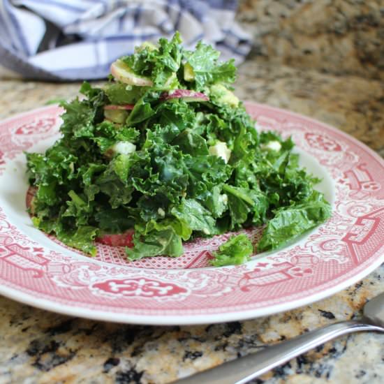 Kale Salad with Avocado Dressing - Recipe photo by cassieskitchen