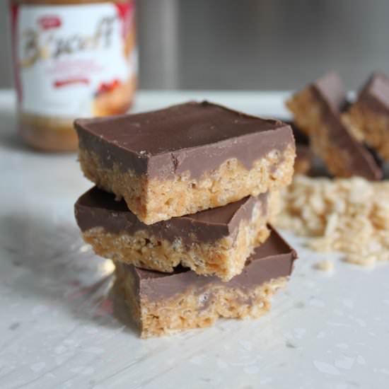 Chocolate Biscoff Rice Krispy Treat - Recipe photo by AndrestheHomeBaker