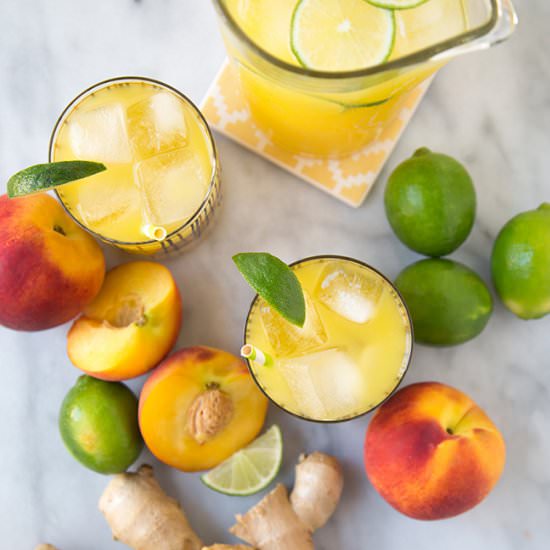 Ginger Peach Limeade - Recipe photo by the little epicurean