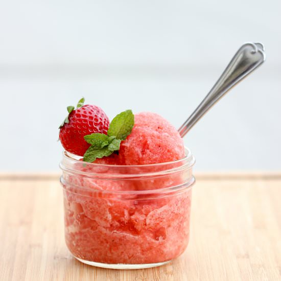 Strawberry Lemonade Sorbet - Recipe photo by deliacreates