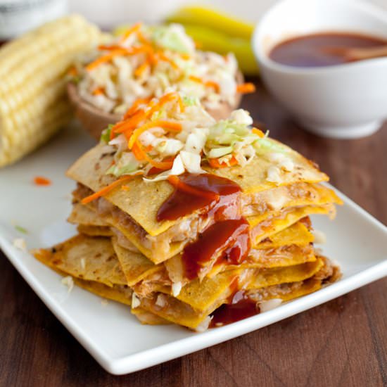 BBQ Pulled Pork Quesadillas - Recipe photo by snixykitchen