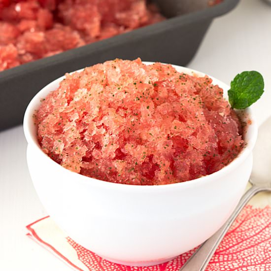 Watermelon Mojito Granita - Recipe photo by cupofzest