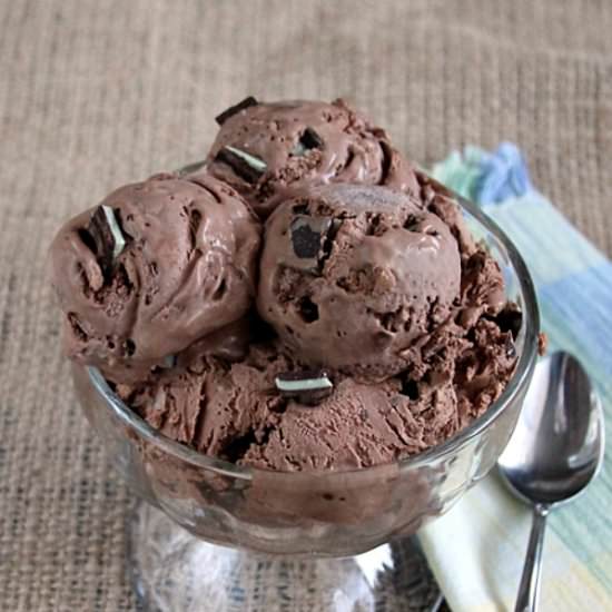 Andes Chocolate Mint Ice Cream - Recipe photo by Joan@ Chocolate and more