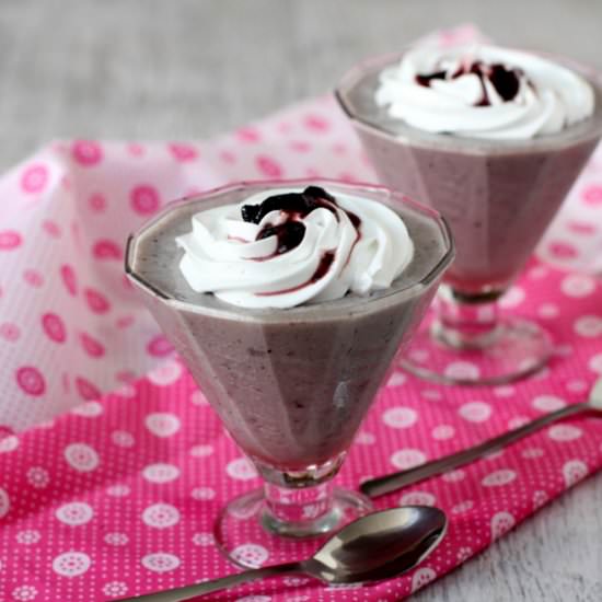 Eggless Blueberry Mousse - Recipe photo by Sailu