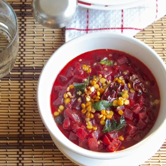 Beetroot Kootu - Recipe photo by themagicsaucepan