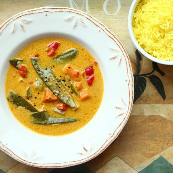 Thai Curry with Saffron Lemon Rice - Recipe photo by nade in the kitchen