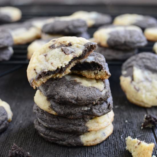 Double Chocolate Chip Swirl Cookies - Recipe photo by thewellflouredkitchen