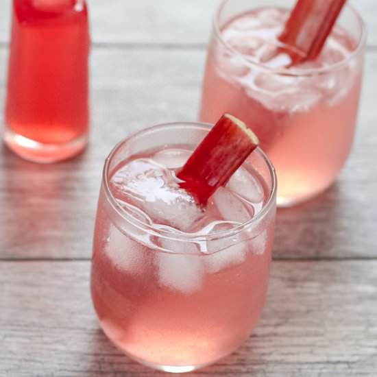 Rhubarb Sour Cocktails - Recipe photo by marriageandlaughter