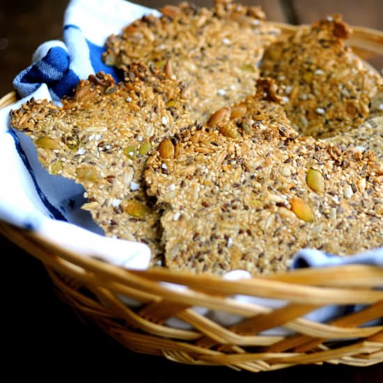 Crispbread with Flaxseed Meal - Recipe photo by KarlasNordicKitchen