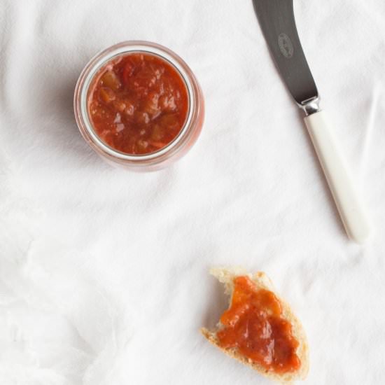 Rhubarb Strawberry Jam - Recipe photo by myblueandwhitekitchen