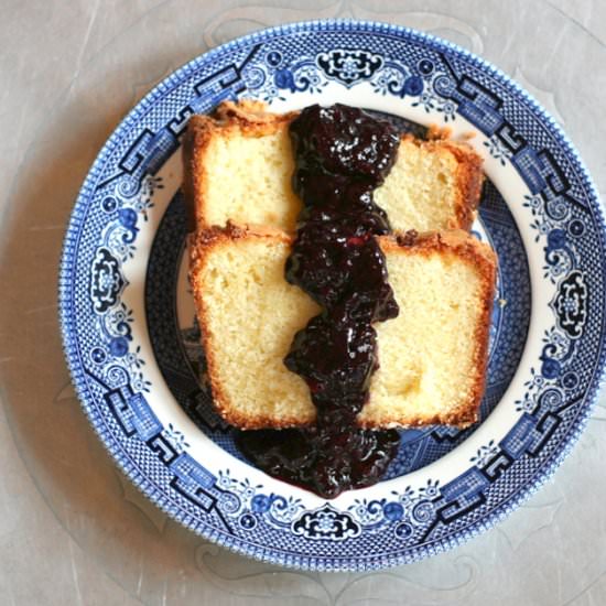 Sugar Cake Blueberry Basil Compote - Recipe photo by The Runaway Spoon