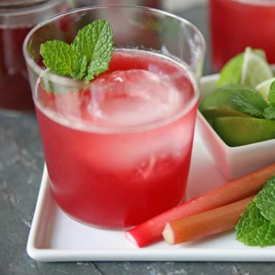 Rhubarb Berry Bourbon Smash - Recipe photo by BourbonAndHoney