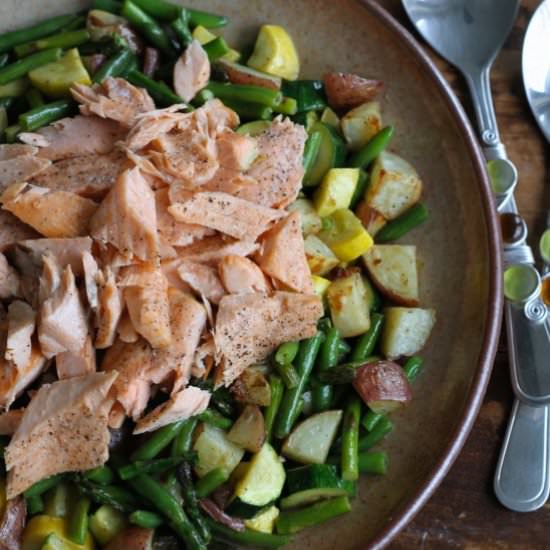 Roast Salmon & Veggies W/Mustard - Recipe photo by brittanyspantry