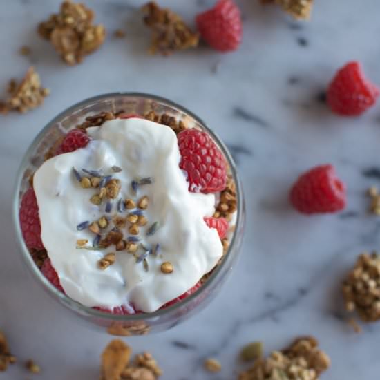 Lavender Yogurt Parfait - Recipe photo by healthynibblesandbits