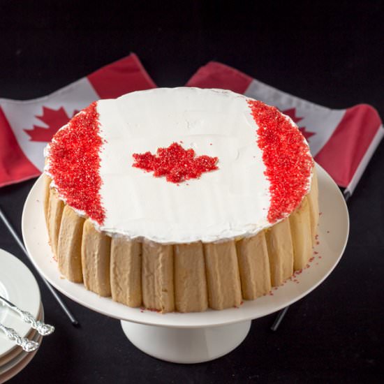 Canadian Flag No-Bake Fruit Cake - Recipe photo by roxyskitchen