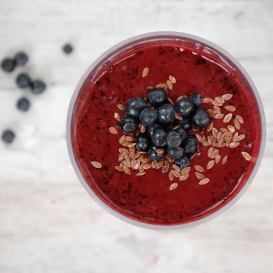 Blueberry Flaxseed Smoothie - Recipe photo by Moja Galeria Smaku