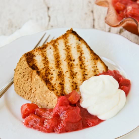 Grilled Angel Food Cake - Recipe photo by afarmgirlsdabbles
