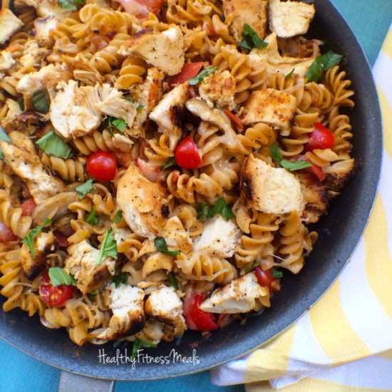 Grilled Chicken Tomato Pasta - Recipe photo by brainmater