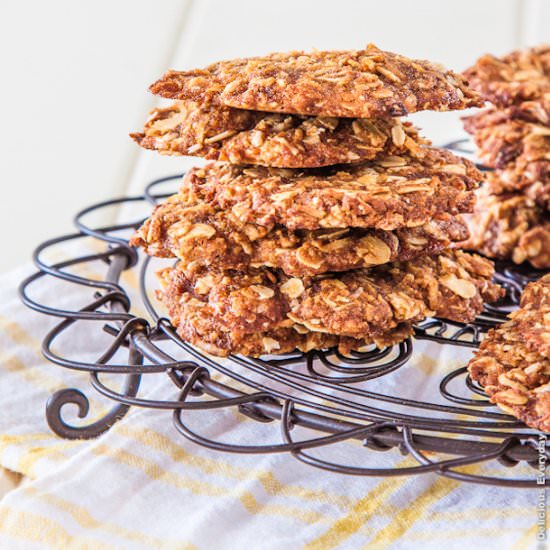 Coconut Flour Anzac cookies - Recipe photo by deliciouseveryday