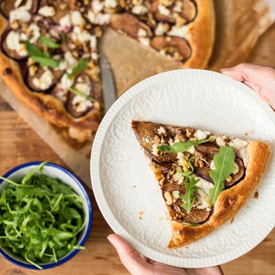 Fig & Goat Cheese Tart - Recipe photo by myspanishtaste