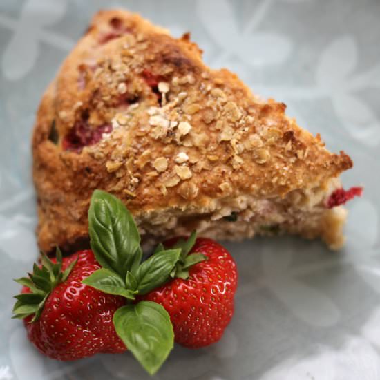 Strawberry and Basil Scones - Recipe photo by moralfibres