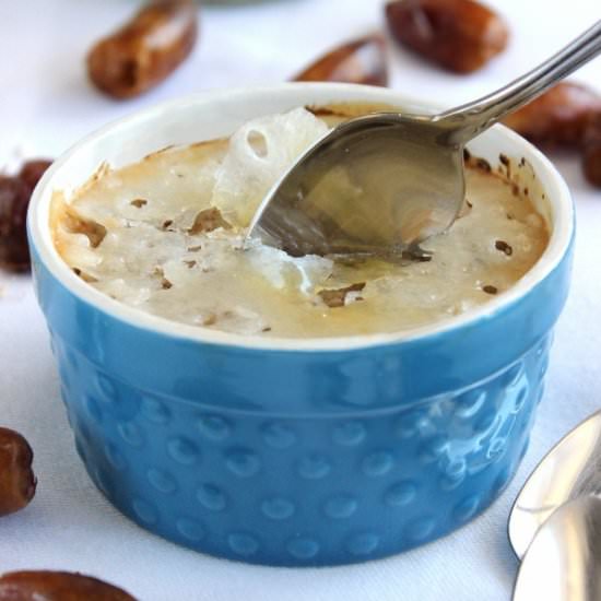 Dates and Oats Creme Brulee - Recipe photo by Vegan In The Freezer