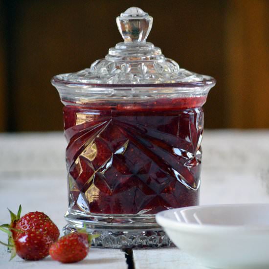 Low Sugar Strawberry Preserves - Recipe photo by Pure Grace Farms