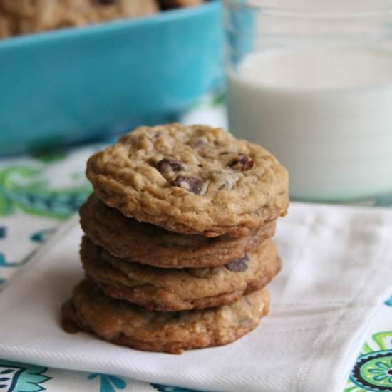 Chocolate Chip Oatmeal Cookies - Recipe photo by Joan@ Chocolate and more