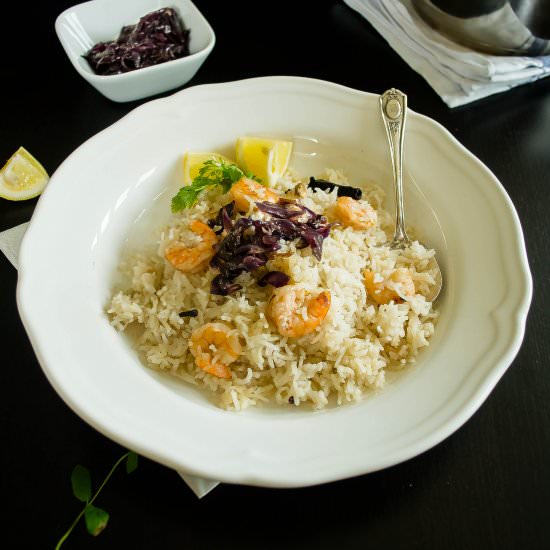 One Pot Coconut Rice with Prawns - Recipe photo by Gastronomic Bong