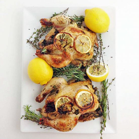 Lemon Herb Game Hens - Recipe photo by ieatthereforeicook