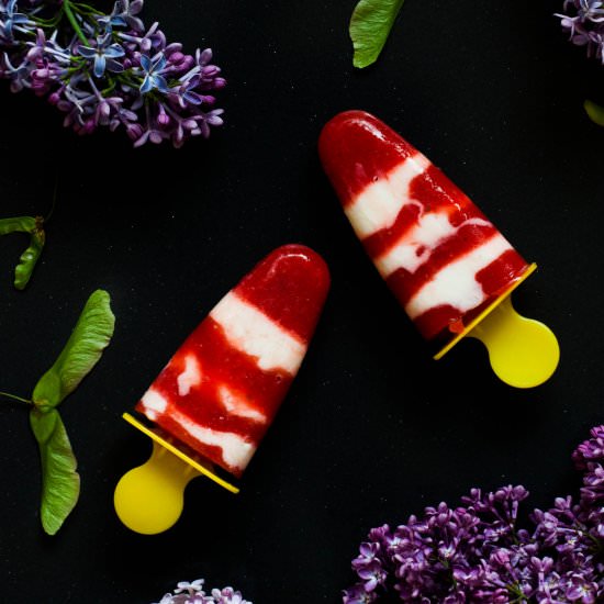 Strawberry Watermelon Yoghurt Pops - Recipe photo by myblueandwhitekitchen