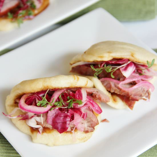 Bourbon & Hoisin Pork Buns - Recipe photo by theseasonedtraveler