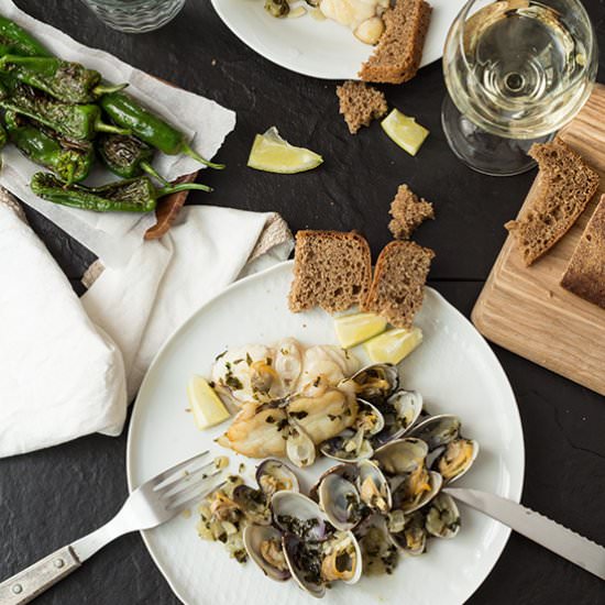 Monkfish with Clams - Recipe photo by myspanishtaste